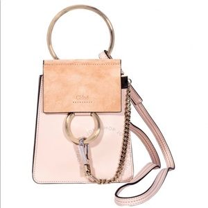 Chloe Faye Bracelet leather and suede shoulder bag